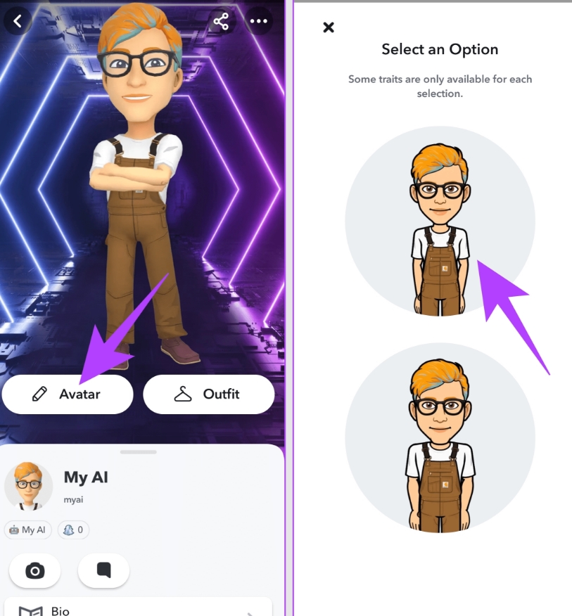 how to change snapchat ai gender