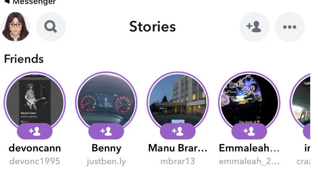 what does the purple ring on snapchat mean